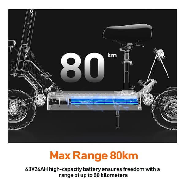 JOYOR S8E Elscooter För Vuxna 800W Motor 48V26AH Batteri Elscooter 10 Tums Terrängdäck Stadspendling Elscooter