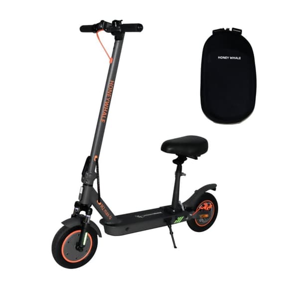 Taittuva sähköpotkulauta satulassa HONEY WHALE M2 MAX-B, moottori 36V 350W, 10” ilmarenkaat