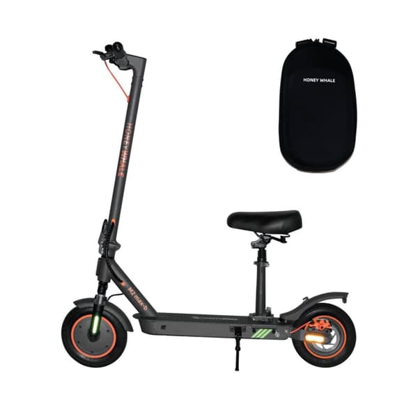 Taittuva sähköpotkulauta satulassa HONEY WHALE M2 MAX-B, moottori 36V 350W, 10” ilmarenkaat