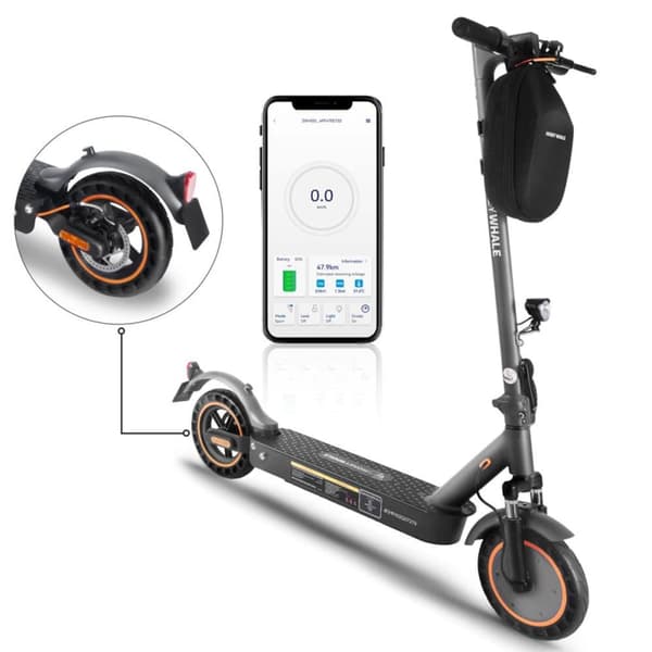Elscooter Honey Whale E9 MAX, 10" däck, motor 36V 500W, smart app