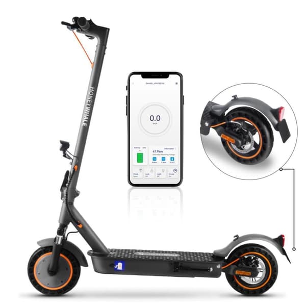 Elscooter Honey Whale E9 MAX, 10" däck, motor 36V 500W, smart app