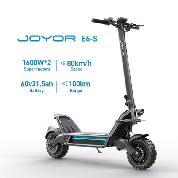Elscooter JOYOR E6-S - Dubbla motorer - 60V 3200W - Batteri 31.5Ah - NFC