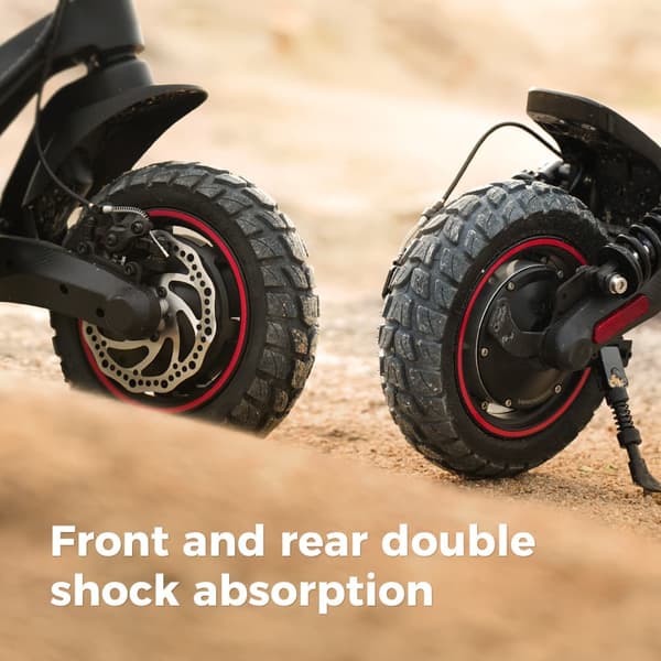 iScooter iX7Pro Elscooter För Vuxna 1000W*2 Motor 48V17.5Ah Batteri Terrängscooter 10-Tums Ddäck Terrängscooter
