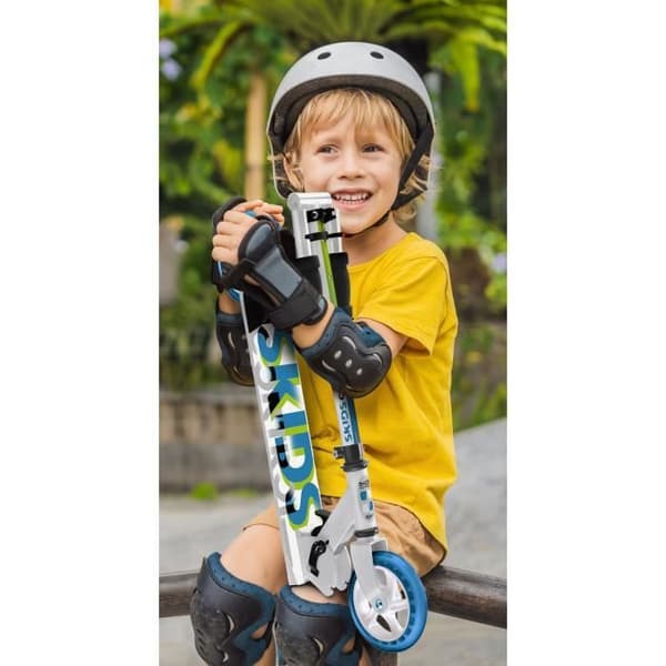 6'' SKIDS CONTROL Hopfällbar Sparkcykel - Barn - STAMP - Vit