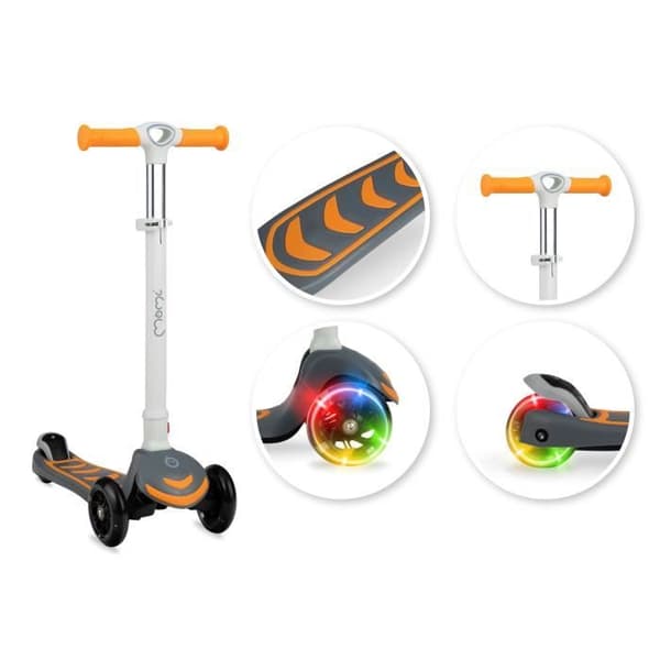 MoMi VIVIO - BeBe skoter - 3 hjul - led - abec7 - flexbreak - Orange