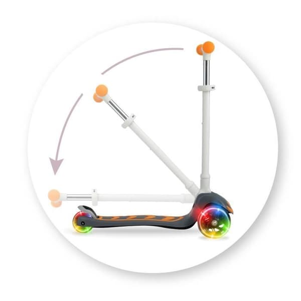 MoMi VIVIO - BeBe skoter - 3 hjul - led - abec7 - flexbreak - Orange