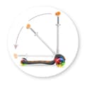 Miniatyrbild 2 av 4: MoMi VIVIO - BeBe skoter - 3 hjul - led - abec7 - flexbreak - Orange