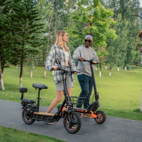 El-scooter med sæde KuKirin C1 Pro, 14" offroad-dæk, motor 48V 500W, 26Ah batteri