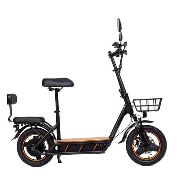 El-scooter med sæde KuKirin C1 Pro, 14" offroad-dæk, motor 48V 500W, 26Ah batteri