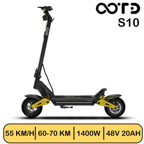 OOTD S10 kaupunkisähköpotkulauta, 1400 W moottori, 20 Ah akku, huippunopeus jopa 55 km/h, sopii teini-ikäisille