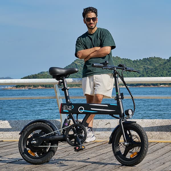 iScooter EB1 City Ebike 350W Aikuisten Sähköpyörä 36V7.8AH Akku Miesten Sähköpyörä 14 Tuuman Renkaat Naisten Sähköpyörä