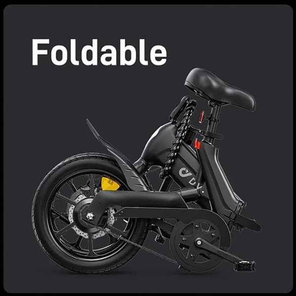 DYU A16 Elcykel För Vuxna 250W Motor Elcykel 36V10Ah Batteri Elcykel 16-Tums Däck Stadspendling Elcykel