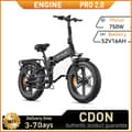 Miniatyrbild 1 av 11: ENGINE PRO 2.0 Elcykel För Vuxna 750W Motor Elcykel 52V16AH Batteri Elcykel 20 Tum Feta Däck All-terrain Elcykel