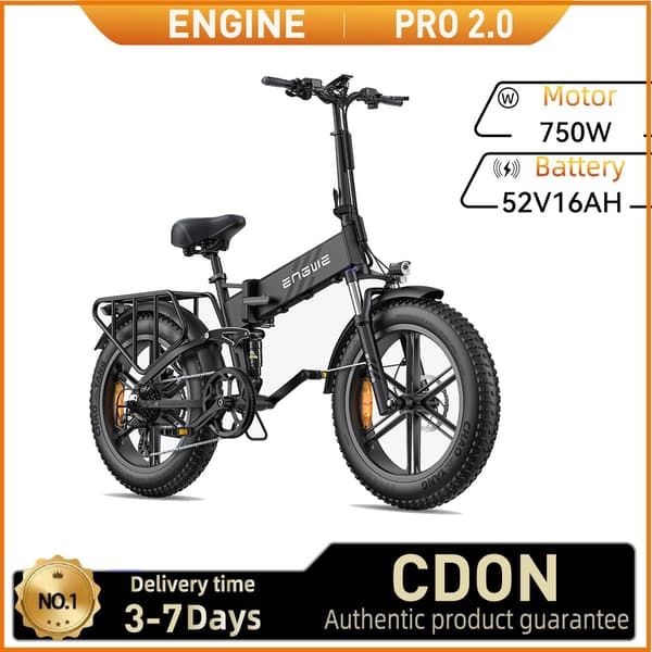 ENGINE PRO 2.0 Elcykel För Vuxna 750W Motor Elcykel 52V16AH Batteri Elcykel 20 Tum Feta Däck All-terrain Elcykel