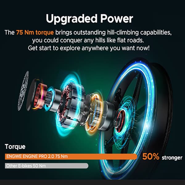 ENGINE PRO 2.0 Elcykel För Vuxna 750W Motor Elcykel 52V16AH Batteri Elcykel 20 Tum Feta Däck All-terrain Elcykel