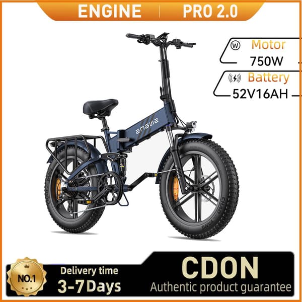 ENGINE PRO 2.0 Elcykel För Vuxna 750W Motor Elcykel 52V16AH Batteri Elcykel 20 Tum Feta Däck All-terrain Elcykel