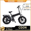 Pikkukuva 1 / 11: ENGINE X Aikuisille Tarkoitettu Sähköpyörä 250 W Sähköpyörä 48V13 Ah Akulla, Maastoon Sopiva Sähköpyörä 20 Tuuman Täysrenkaalla