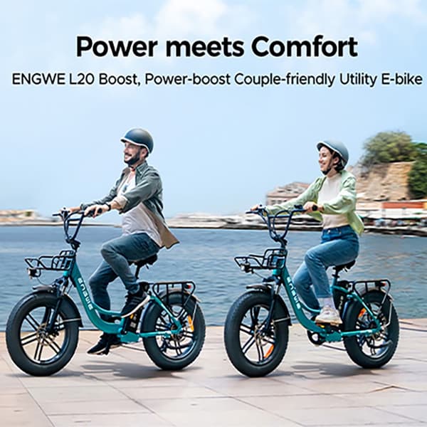 ENGWE L20 BOOST Elcykel För Vuxna 250W Motor Elcykel 48V13AH Batteri Elcykel För Stadspendling 20 Tum Elcykel Med Feta Däck