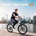 Pikkukuva 5 / 11: PURE UNICORN U2 Sähköpyörä Aikuisille 750W Moottoripyörä Kaupunkiin, Lähiliikenteeseen, 48V12,8 Ah Akku, Sähköpyörä, 27,5 Tuuman Renkaat