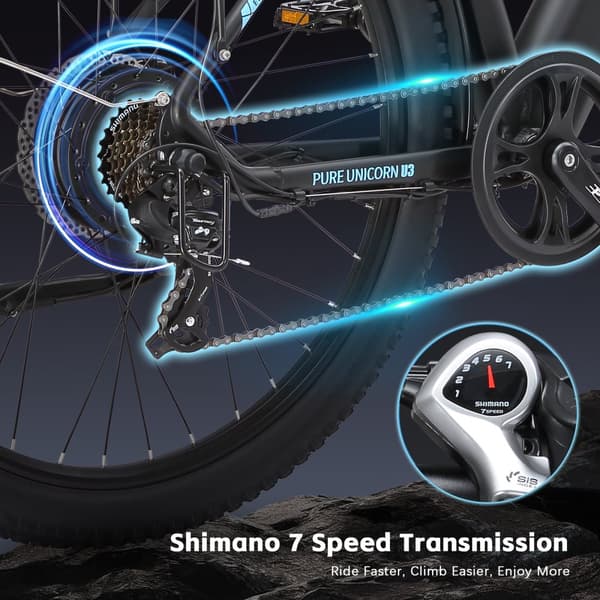 PURE UNICORN U3 Aikuisten Sähköpyörän Moottori Miehille 48V12.8Ah Akku EBike 750W Sähköpyörä 29 Tuuman Rengas Miesten Sähkömaastopyörä