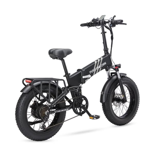 PURE UNICORN U4 Elcykel För Vuxna 1000W Motor Stadspendlare Elcykel 48V15Ah Batteri Elcykel 20 Tum Tjocka Däck Hopfällbar Elcykel