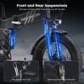 Miniatyrbild 11 av 11: PURE UNICORN U4 Elcykel För Vuxna 1000W Motor Stadspendlare Elcykel 48V15Ah Batteri Elcykel 20 Tum Tjocka Däck Hopfällbar Elcykel
