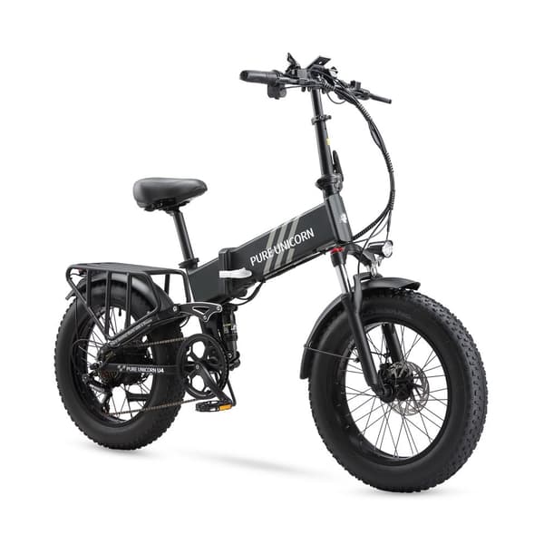 PURE UNICORN U4 Elcykel För Vuxna 1000W Motor Stadspendlare Elcykel 48V15Ah Batteri Elcykel 20 Tum Tjocka Däck Hopfällbar Elcykel