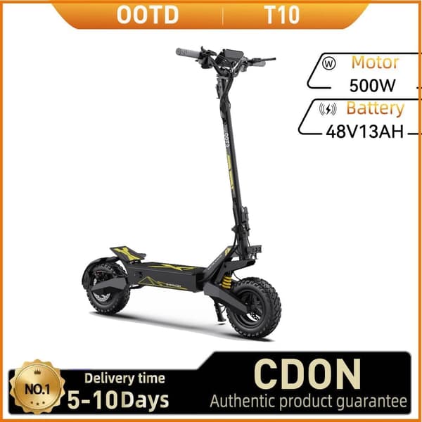 OOTD T10 Aikuisille Tarkoitettu Sähköpotkulauta 500W 48 V13 Ah Akkukäyttöinen Sähköpotkulauta 11 Tuuman Rengas Kaupunkisähköpotkulauta