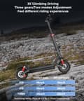 Pikkukuva 6 / 11: iScooter iX6 Off-Road sähköskootteri, 11 tuuman renkaat, 1000 W moottori, 48V17.5Ah akku, maksiminopeus 45 km/h, kantama 45 km