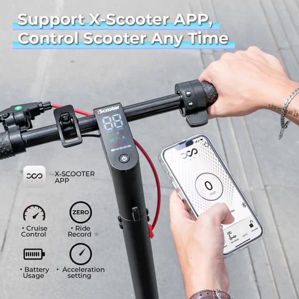 iScooter W7 el-scooter maksimal hastighed 35 km/t, rækkevidde 30 km (intelligent app)
