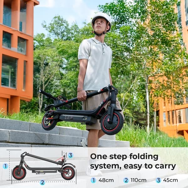iScooter W7 el-scooter maksimal hastighed 35 km/t, rækkevidde 30 km (intelligent app)