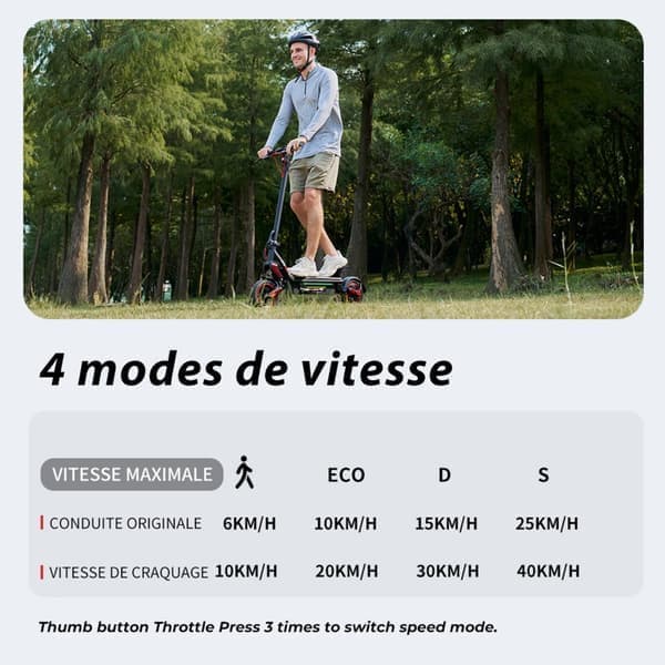 iScooter W8 sähköskootteri, 500 W moottori, 48 V 10,4 Ah akku, 9,3 tuuman renkaat, huippunopeus 40 km/h, toimintasäde 40 km (sovellusohjaus)