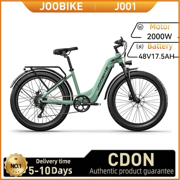 JOOBIKE JOO1 Sähköpyörä Aikuisille 2000W Sähköpyörä 48V17,5Ah Akku Kaupunkityömatkapyörä 26 Tuuman Paksurenkainen Sähköpyörä