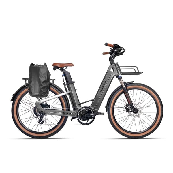 MIHOGO Air Hiilikuiturunko 48V19.2AH Aikuisille Tarkoitettu Sähköpyörä 250W Kaupunkisähköpyörä 26" Puhallettava Rengas