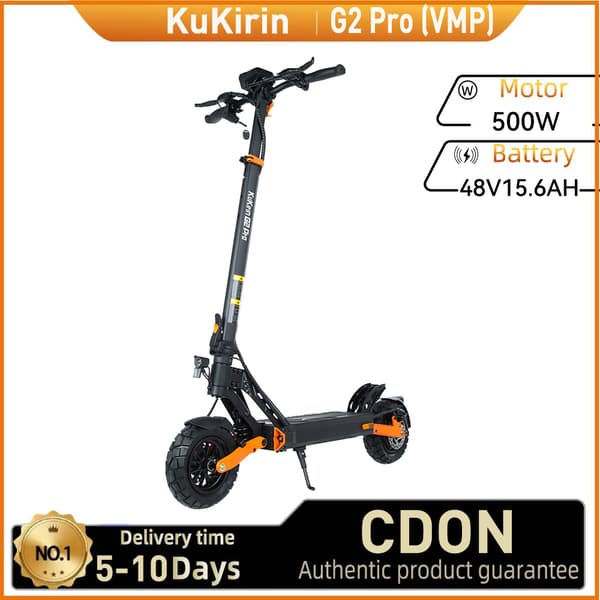 KuKirin G2 Pro (VMP) Sähköpotkulauta Aikuisille 500W Kokoontaitettavalla Sähköpotkulaudalla, 48 V15,6 Ah Akulla, 9 Tuuman Renkaalla