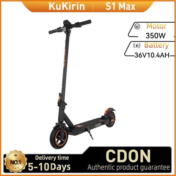 KuKirin S1 Max Aikuisille Tarkoitettu Sähköpotkulauta 350W Sähköpotkulauta 36V10,4 Ah Akulla Varustettu Kaupunkipotkulauta