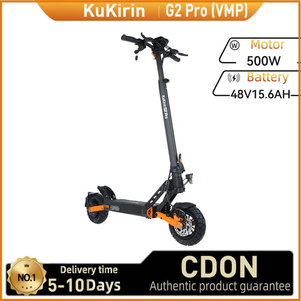 KuKirin G2 Pro (VMP) Aikuisille Tarkoitettu Sähköpotkulauta 500W Maastokelpoinen 48 V15,6 Ah Akkukäyttöinen Sähköpotkulauta 9 Tuuman Renkailla