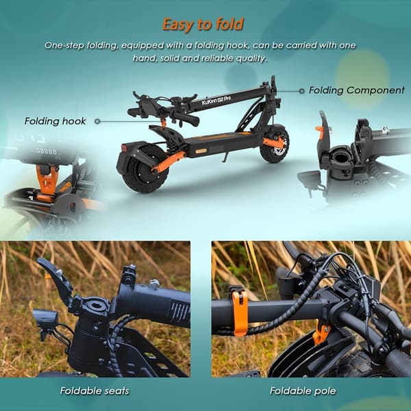 KuKirin G2 Pro (VMP) Sähköpotkulauta Aikuisille 25 km/h Huippunopeus 500 W Moottori Maastoon Sopiva Sähköpotkulauta 9 Tuuman Renkailla