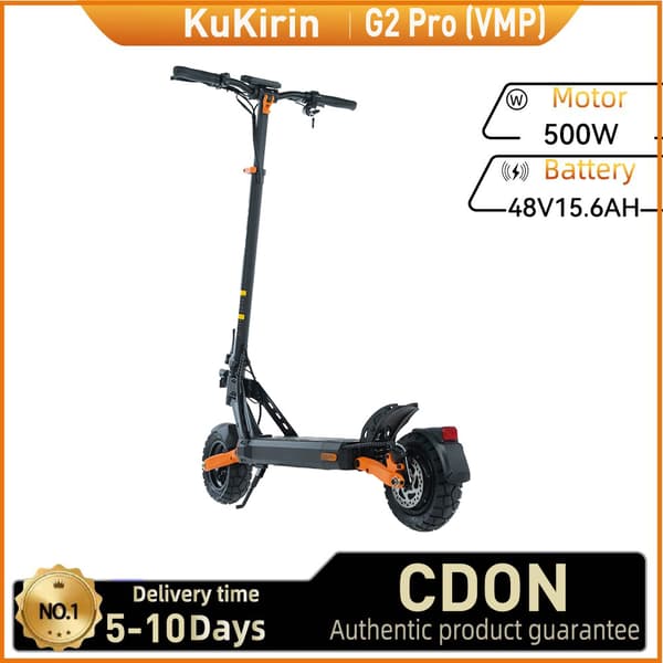 KuKirin G2 Pro (VMP) Sähköpotkulauta Aikuisille 25 km/h Huippunopeus 500 W Moottori Maastoon Sopiva Sähköpotkulauta 9 Tuuman Renkailla