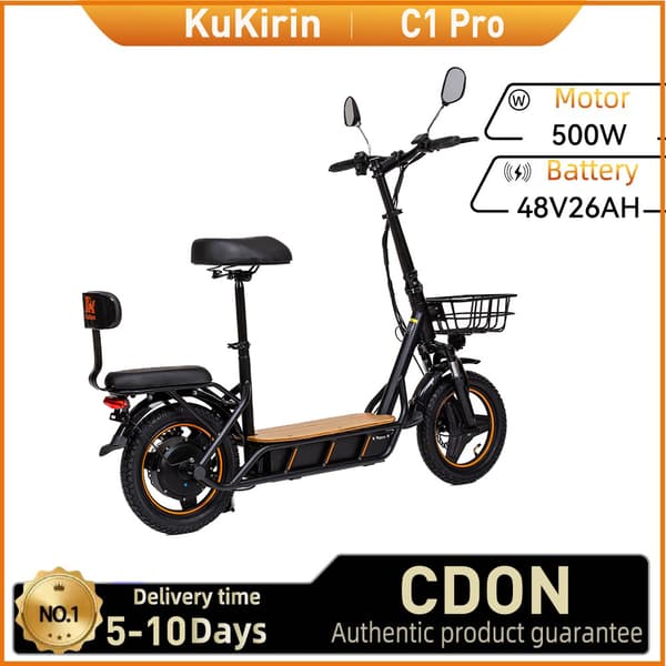 Kukirin C1Pro Sähköpotkulauta Aikuisille 500W Taittuva Sähköpotkulauta 48V26Ah Akku Kaupunkiliikenteeseen Sähköpotkulauta 14 Tuuman Rengas