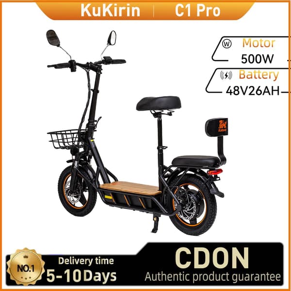 Kukirin C1Pro Aikuisille Tarkoitettu Sähköpotkulauta 500W Kaupunkikäyttöön Tarkoitettu Sähköpotkulauta 48 V26 Ah Akulla, 14 Tuuman Renkaalla