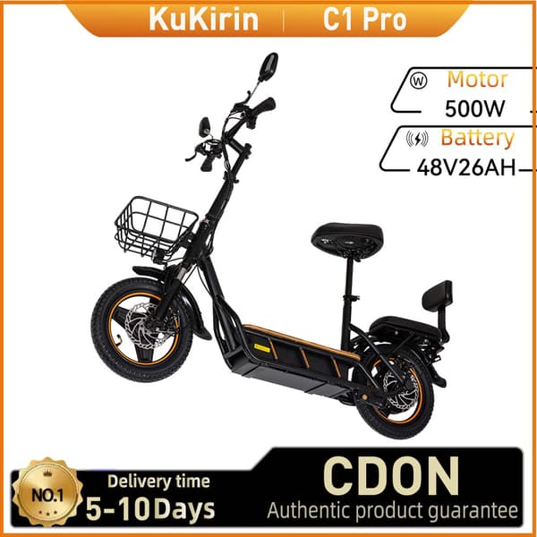 Kukirin C1Pro Aikuisille Tarkoitettu Sähköpotkulauta 500W 48V26AH Akku Kaupunkiliikenteeseen Tarkoitettu Sähköpotkulauta, Huippunopeus 45 km/h