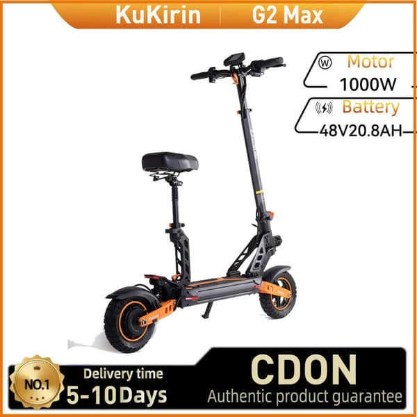 KuKirin G2 Max Aikuisille Tarkoitettu Sähköpotkulauta 1000W Maastoon Sopiva Sähköpotkulauta 48V20,8 Ah Akulla ja 10 Tuuman Renkaalla