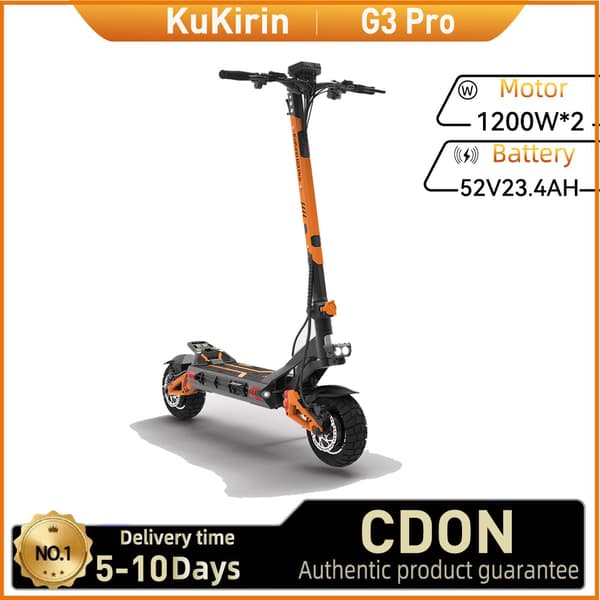 KuKirin G3 Pro Maastoskootteri 1200W*2 Moottorilla Aikuisille Tarkoitettu Sähköpotkulauta 52V 23.4Ah Akku Sähköpotkulauta Huippunopeus 65km/h
