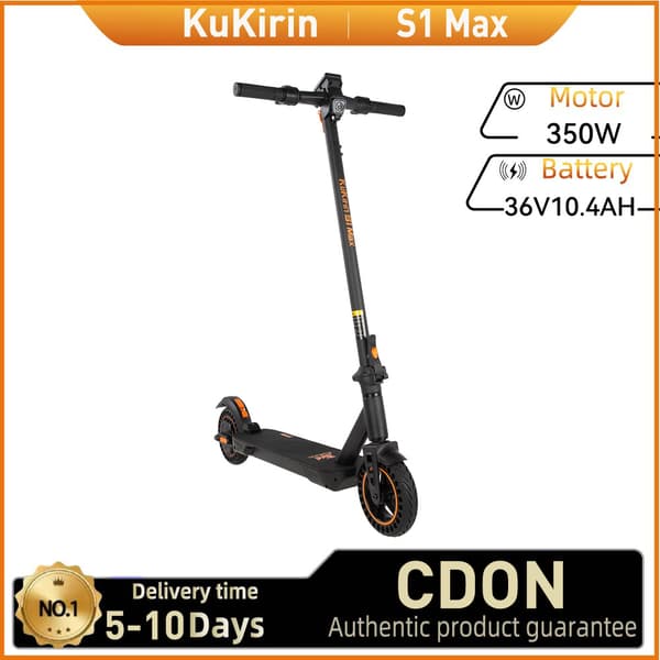 KuKirin S1 Max Aikuisille Tarkoitettu Sähköpotkulauta 350W Kaupunkikäyttöön Tarkoitettu Sähköpotkulauta 36 V 10,4 Ah Akulla, 8 Tuuman Renkailla