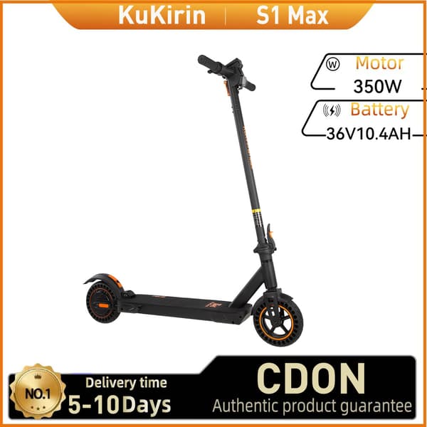 KuKirin S1 Max Aikuisille Tarkoitettu Sähköpotkulauta 350W Taitettava Sähköpotkulauta 3610,4 Ah Akulla, 8 Ttuuman Renkaalla, Kaupunkisähköpotkulauta