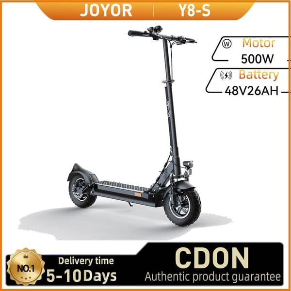 JOYOR Y8-S (ABE) Aikuisille Tarkoitettu Sähköpotkulauta 500W kaupunkisähköpotkulauta 48 V26 Ah Akulla, 10 Tuuman Renkaalla