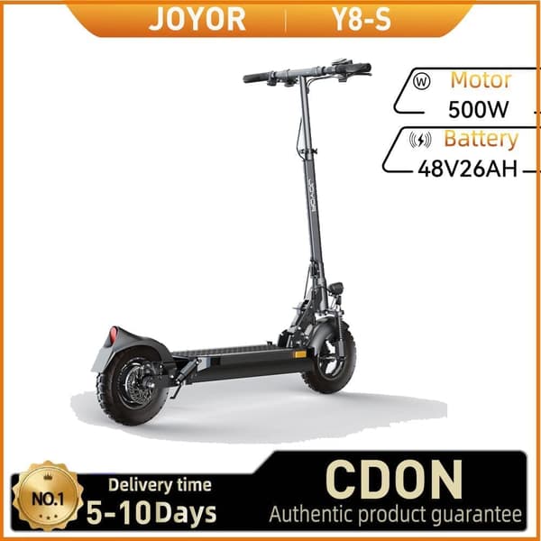 JOYOR Y8-S (ABE) Aikuisille Tarkoitettu Sähköpotkulauta 500W Kaupunkisähköpotkulauta 48 V26 Ah Akulla, 10 Tuuman Renkaalla