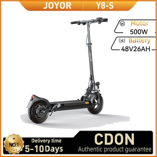 JOYOR Y8-S (ABE) Aikuisille Tarkoitettu Sähköpotkulauta 500W Kaupunkisähköpotkulauta 48 V26 Ah Akulla, 10 Tuuman Renkaalla
