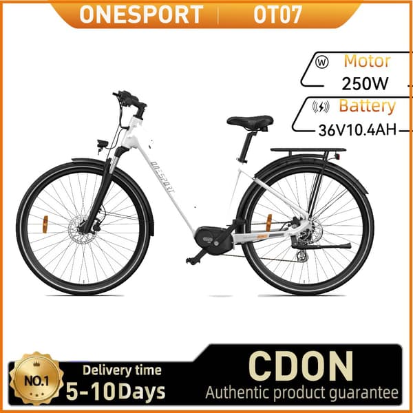 ONESPORT OT07 Aikuisten Sähköpyörä 250 W Sähköpyörä 36V10,4 Ah Akulla, Kaupunkisähköpyörä 700 * 45 C Rengaskokoinen Sähköpyörä